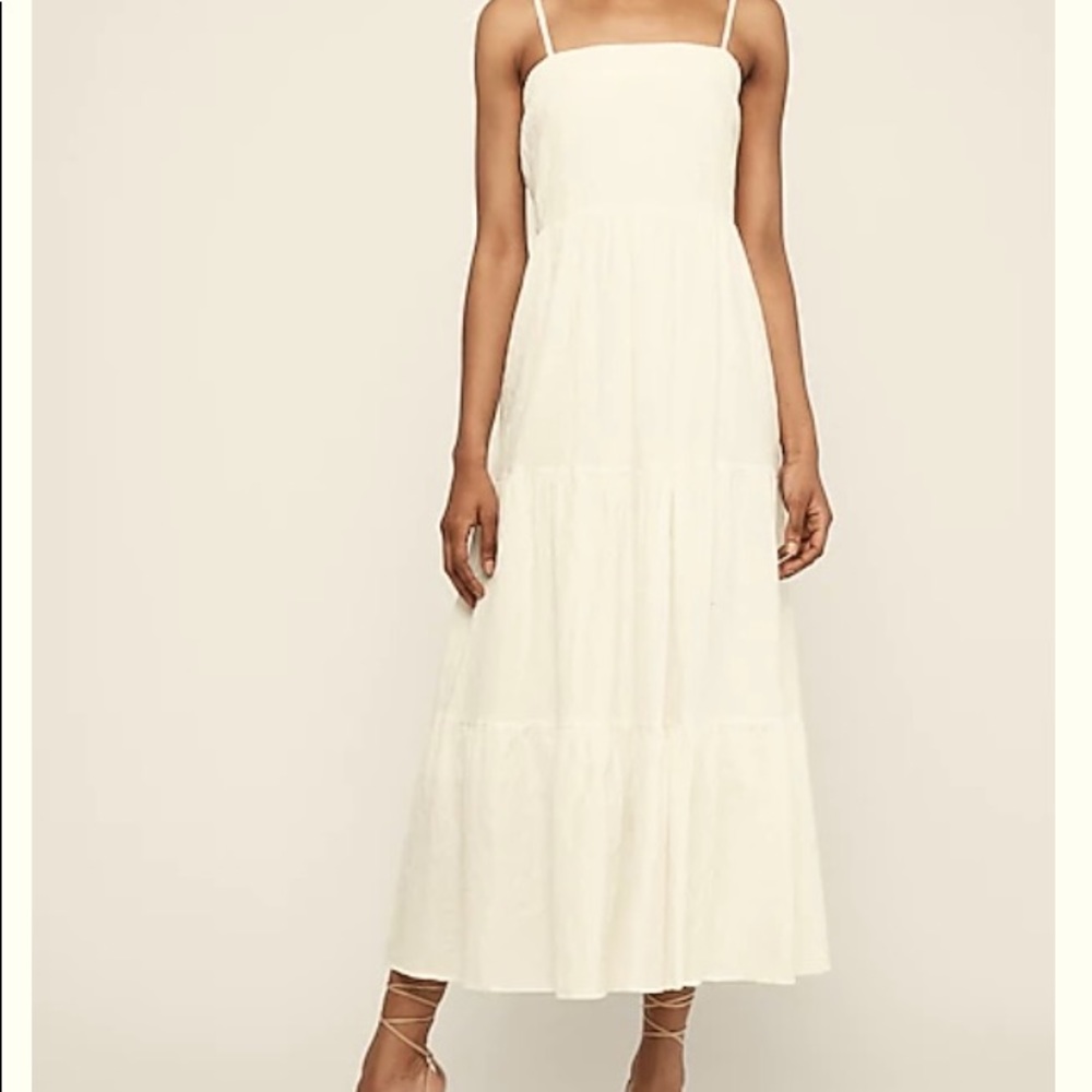 Express Textured Tiered Shoulder tie maxi dress